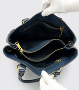 Prada Convertabel Tote Navy Blue