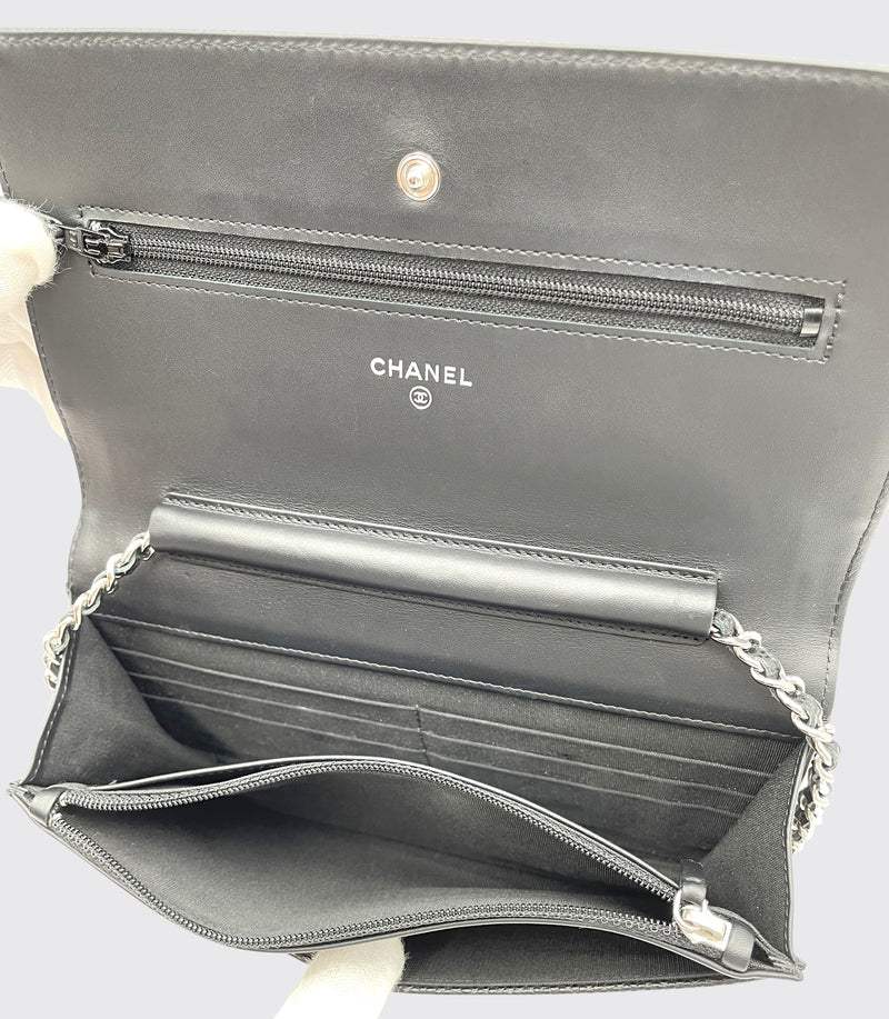 blue chanel wallet